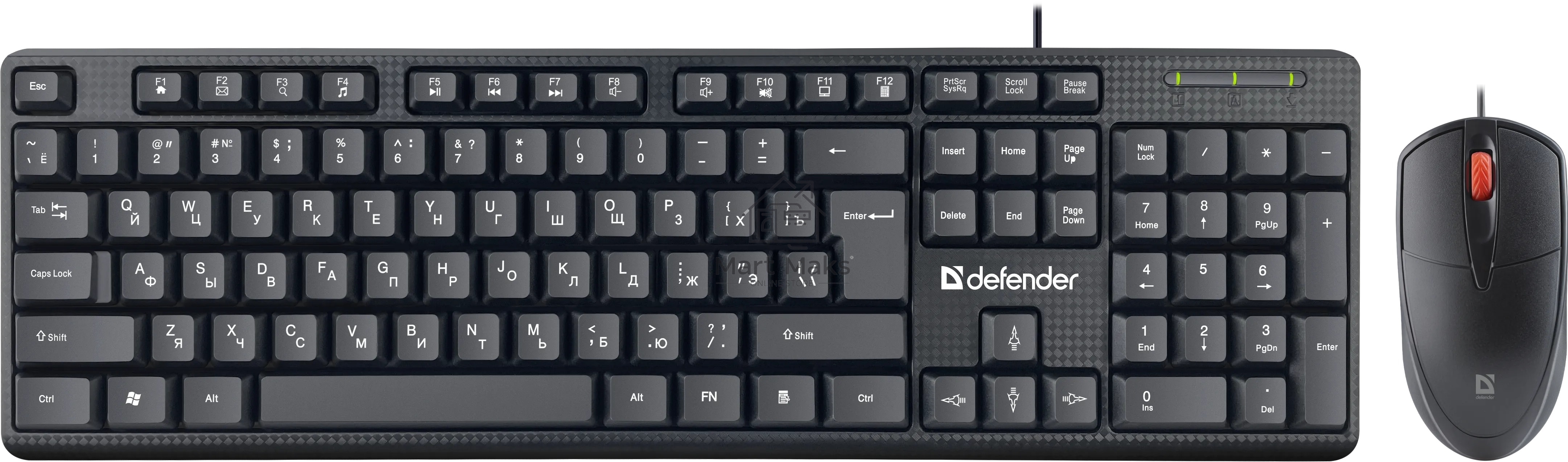 Клавиатура + мышка Defender LINE C-511 RU черный