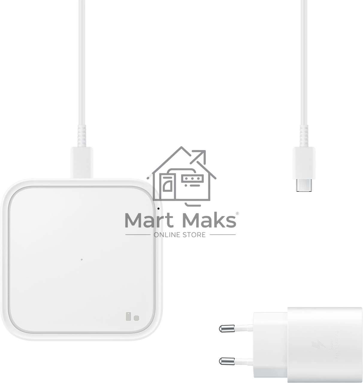 Беспроводное зарядное устройство Samsung EP-P2400 15W 2.77A (QC) USB Type-C для Samsung белый (EP-P2400TWEGEU)