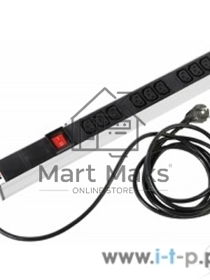 ЦМО Блок розеток Rem-16 с выкл., 9 IEC 60320 C13, 16A, алюм., 19