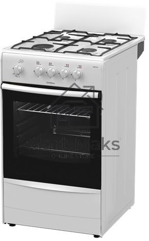 Плита газовая Darina A 3001 W белый/черный, конфорок 4 шт, духовка 50 л, 50 см x 85 см x 56 см