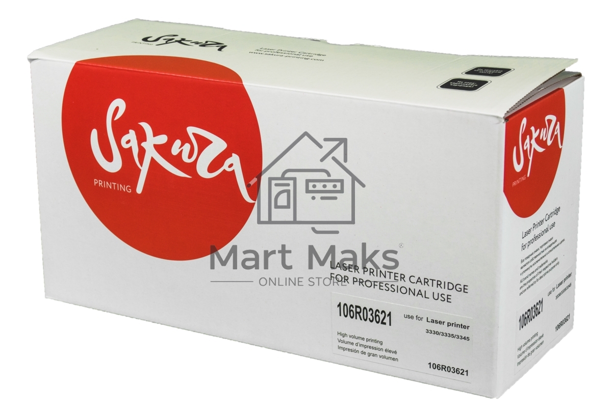 Картридж лазерный Sakura 106R03621 для Xerox WorkCentre 3335/3345, черный, 8500 к.