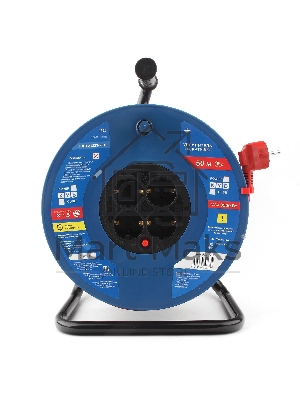 Удл. на пласт. катушке “Power Cube” IP20 16А 50м ПВС 3*1,5мм2 4 роз. с/з