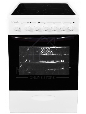 Плита электрическая Лысьва EF4006MK00 белый, конфорок 4 электрических, духовка 57 л, 50 см x 84 см x 60 см (без крышки)