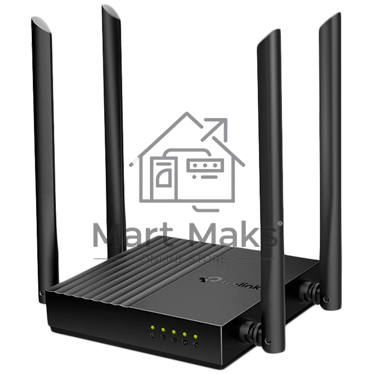 Роутер TP-Link Archer A64 AC1300 Wi-Fi роутер с MU-MIMO. RouterSPEED: 400 Mbps at 2.4GHz + 867Mbps at 5GHz SPEC: 4×Antennas, 1×Gigabit WAN Port + 4×Gigabit LAN Ports FEATURE: Tether App, WPA3, Access Point Mode, IPv6 Supported, IPTV, Beamforming, Smart Co