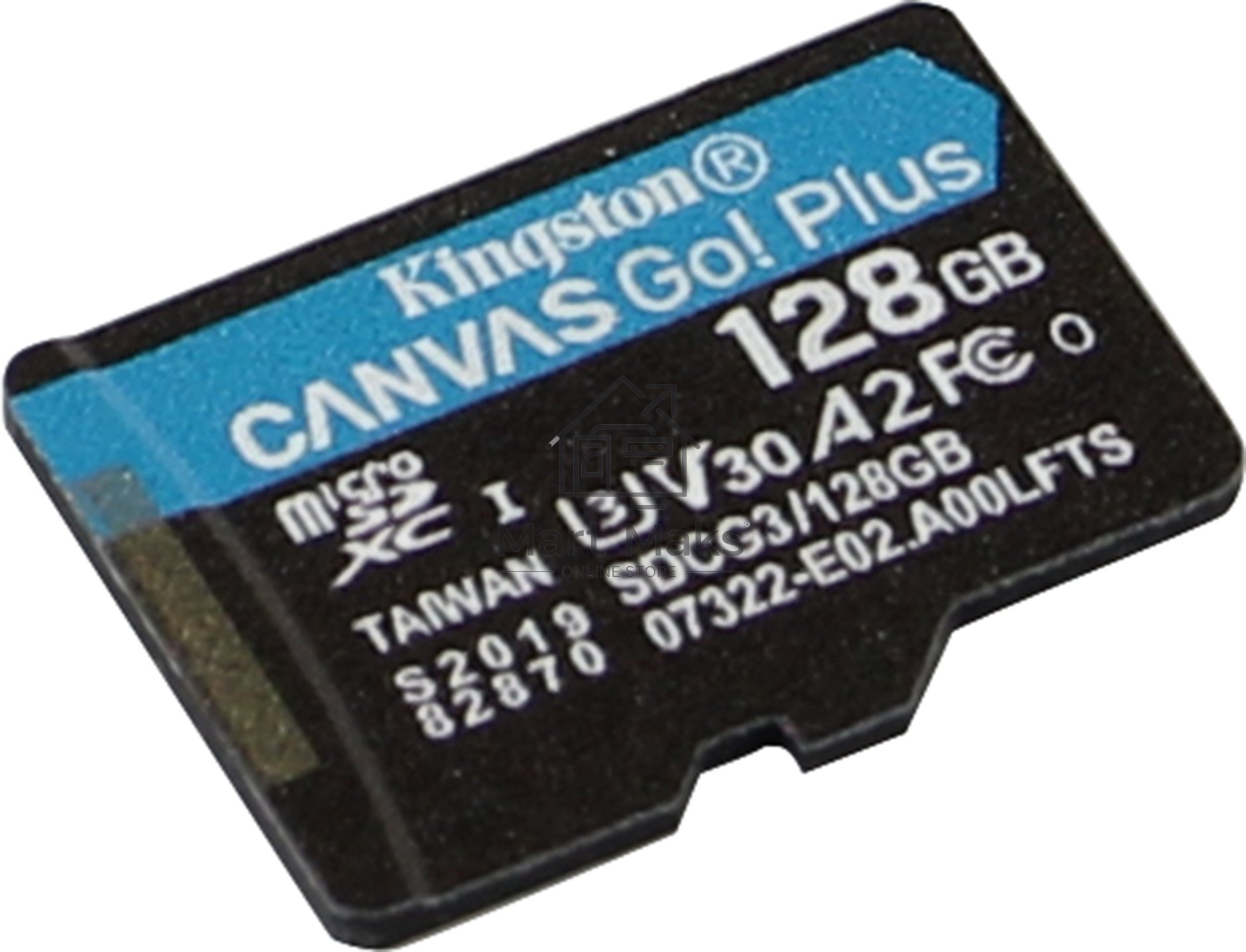 Флеш карта Kingston 128GB microSDXC Canvas Go Plus 170R A2 U3 V30 Single Pack w/o ADP EAN: 740617301243