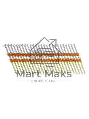 Гвозди для пнев. нейлера (оцинк.), длина - 75 мм, диам. - 3,05 мм, 2000 шт. Denzel