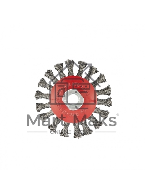 Щетка Matrix для УШМ, 100 мм, М14, Тарелка, крученая проволока 0,5 мм