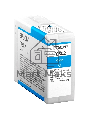 Картридж струйный Epson T8502 (C13T850200) голубой (80 мл.) для SureColor SC-P800