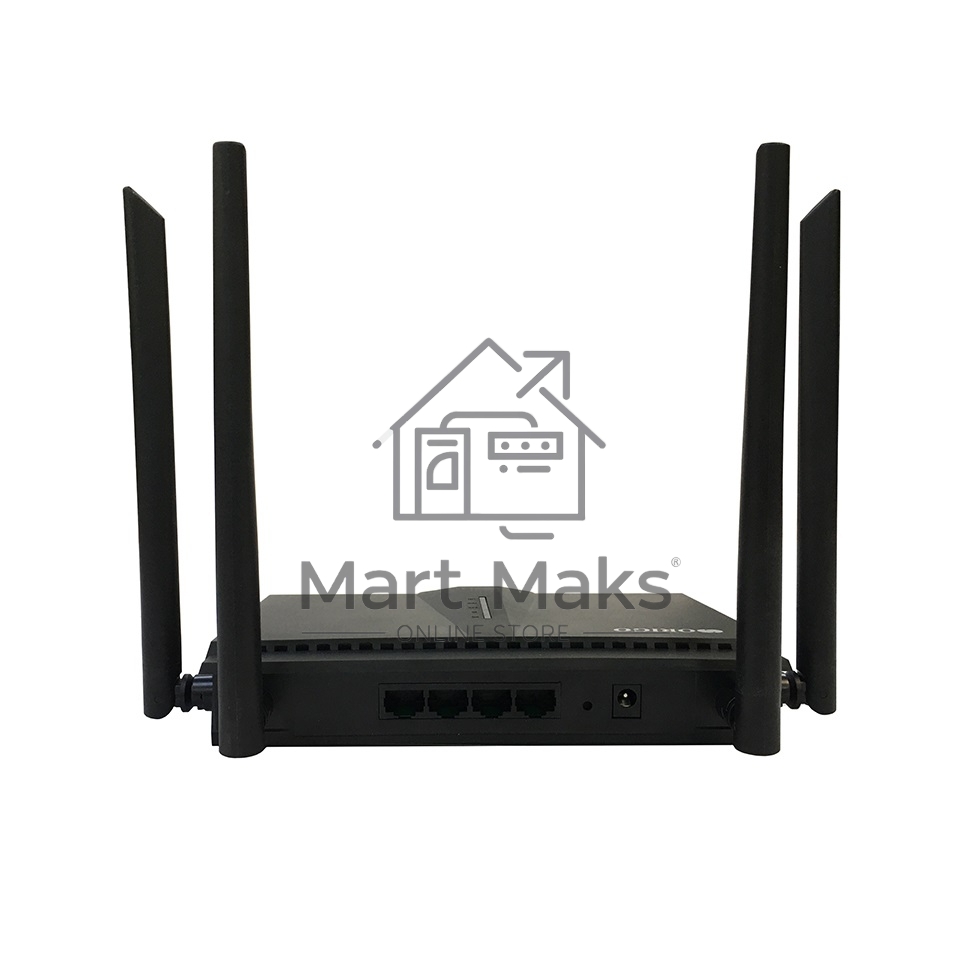Двухдиапазонный Wi-Fi 6 маршрутизатор AX1800, 1x1000Base-T WAN, 3x1000Base-T LAN, 4 внешние антенны 5 dBi