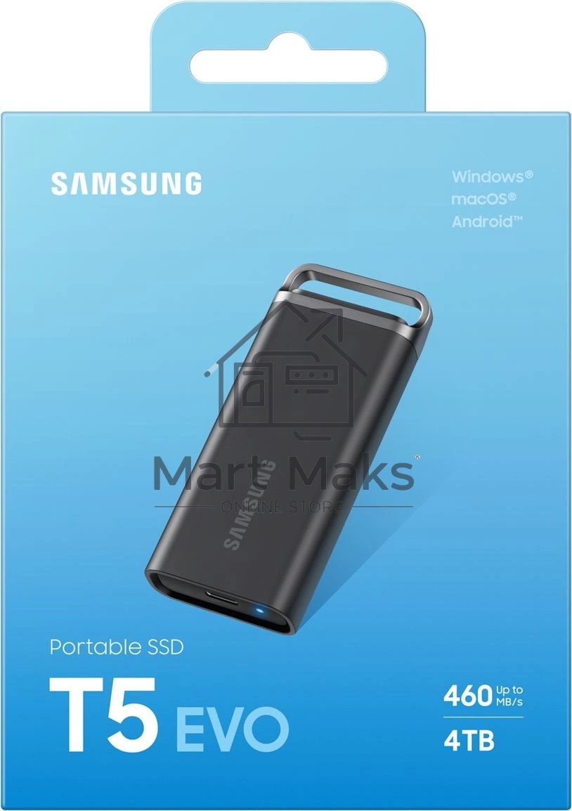 Внешний накопитель SSD Samsung T5 EVO External 4Tb (1024GB) BLACK USB 3.2 (MU-PH4T0S/WW) 1year
