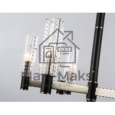 Люстра Ambrella light LH55501/6 SN/BK/CL сатин никель/черный/прозрачный E14*6 max 40W D570*760