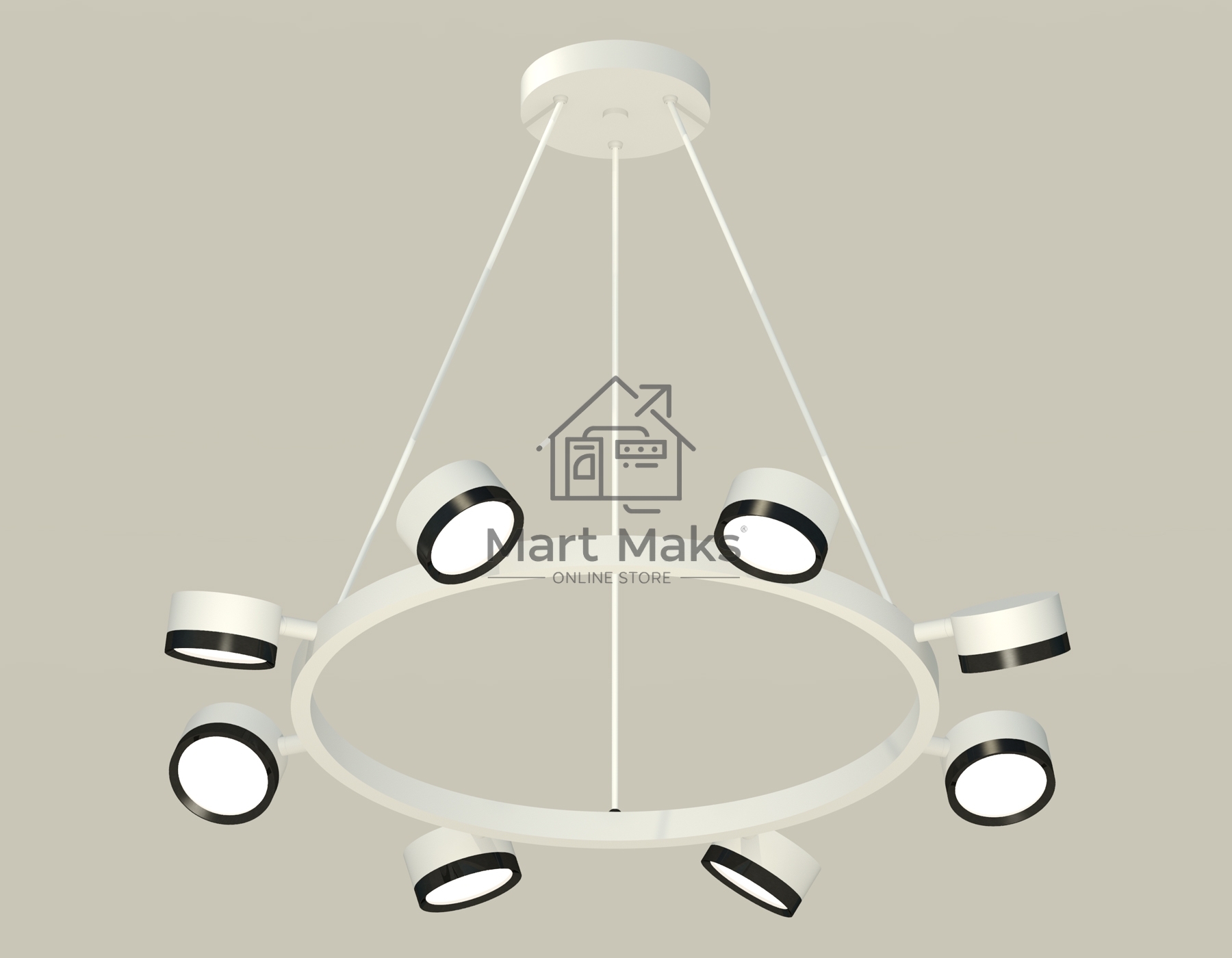 Светильник Ambrella light XB9195151/8 SWH/PBK белый песок/черный полированный GX53 (C9195, N8113)