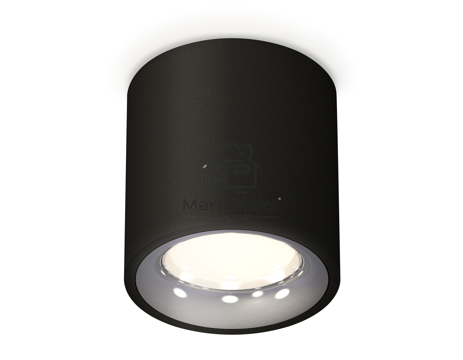 Светильник Ambrella Light XS7532022 SBK/PSL черный песок/серебро полированное MR16 GU5.3 (C7532, N7012)