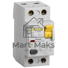 Выключатель дифференциального тока (УЗО) 2п 16А 30мА тип AC ВД1-63 IEK MDV10-2-016-030