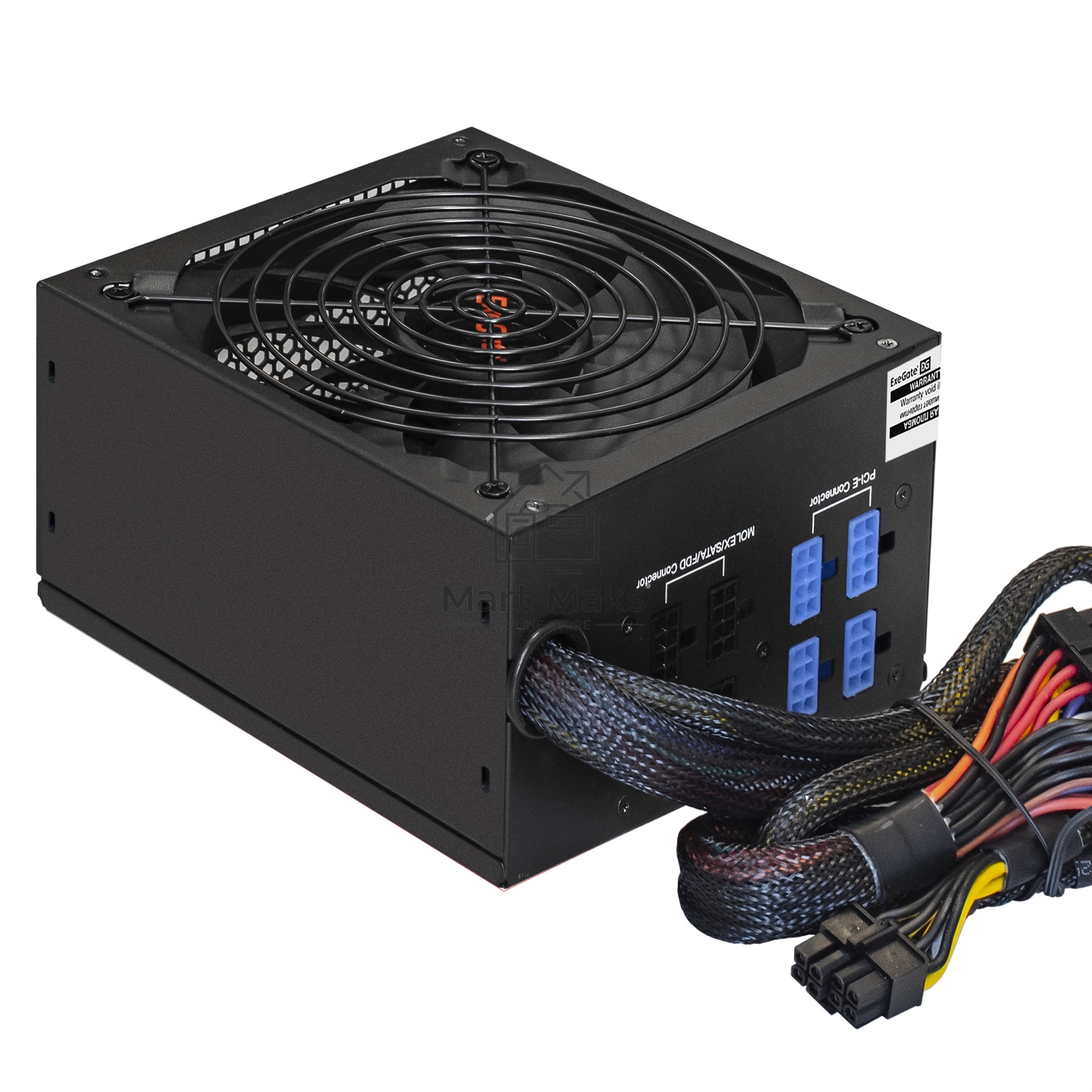 Серверный блок питания500W ExeGate ServerPRO-500RADS (ATX, for 3U+ cases, APFC, КПД 80% (80 PLUS), 14cm fan, 24pin, (4+4)pin, PCIe, 5xSATA, 4xIDE, FDD, Cable Management, black)