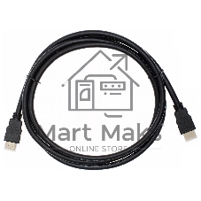 Кабель аудио-видео Cactus CS-HDMI.1.4-1.8 HDMI (m)/HDMI (m) 1.8м. позолоченные контакты черный