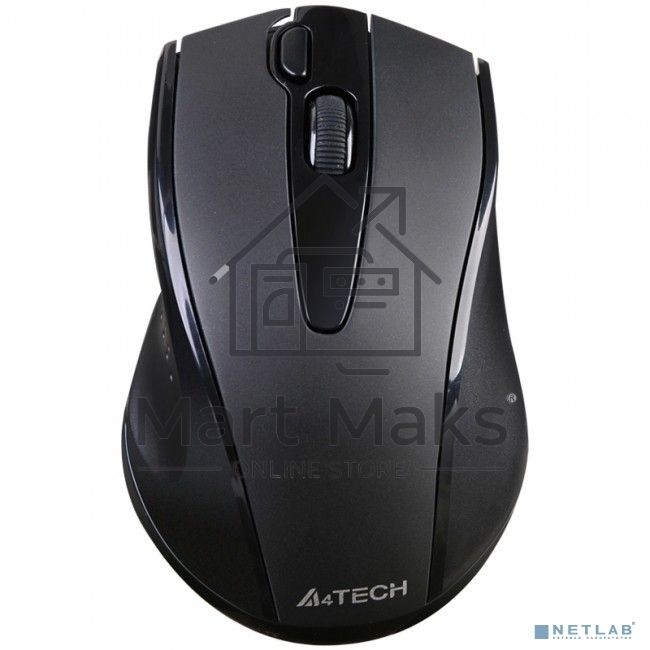 Мышь беспроводная A4Tech G9-500FS черный, 1200 dpi, радиоканал, USB, кнопки - 4