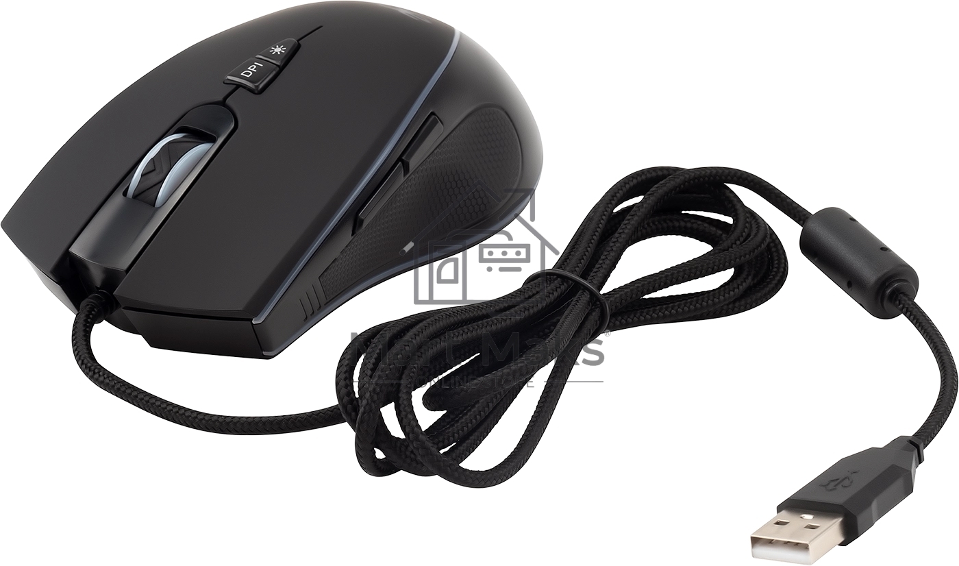 Мышь проводная Acer OMW131 черный, 6400 dpi, USB, кнопки - 7