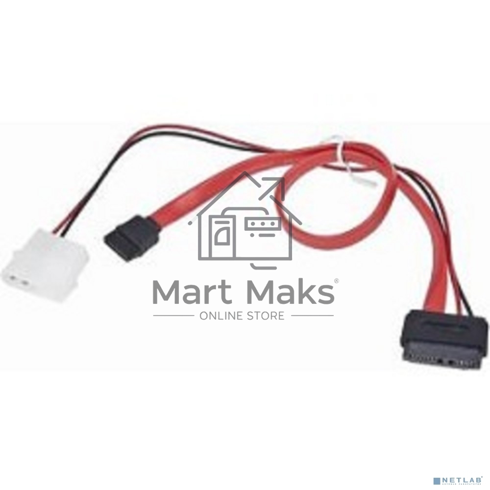 Кабель Gembird/CablexpertКабель Combo miniSATA, molex+SATA/miniSATA, 6pin+7pin, (длина инт-50см, пит-30см) (CC-SATA-C3)