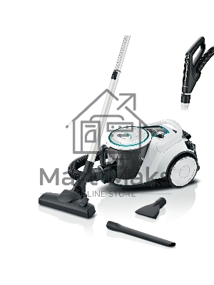 Пылесос Bosch BGS41HYG1 белый, 550 Вт, уборка сухая, пылесборник контейнер, 2.4 л