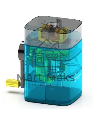 Точилка для карандашей механическая Deli 71162Blue, 1 отверстие, пластик, синий