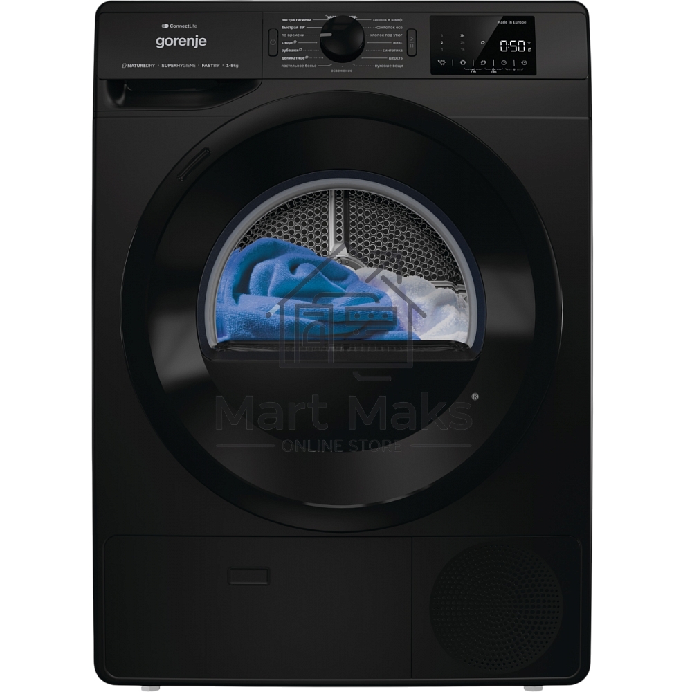 Сушильная машина Gorenje DPNE92GNLWIFI/C белый, 9 кг, сушка - тепловой насос, программ - 15, 60 x 85 x 65.3 см
