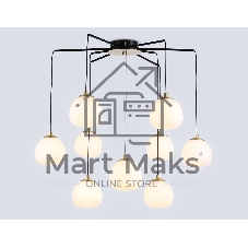 Светильник Ambrella light LH51001/6+3 SGD/BK/FR золотой песок/черный /белый матовый G9*9 max 28W D750*700