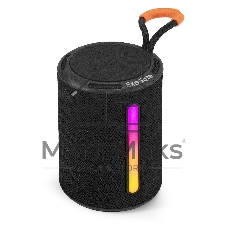 Портативная BT-колонка ExeGate Friend EPS-45 (5Вт, 50-20000Гц, Bluetooth, с поддержкой USB и TF/microSD карт, FM, Li-Ion 500mAh, цвет черный, RGB подсветка, зарядка USB Type-C, Color Box)