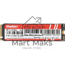 Накопитель SSD M.2 KingSpec 4.0Tb XG7000 Series XG7000-4Tb (PCI-E 4.0 x4, up to 7400/6500MBs, 3D TLC, 2400TbW, NVMe 1.4, 22х80мм, heatsink)