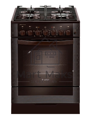 Плита комбинированная Gefest ПГЭ 6502-02 0045 коричневый, конфорок 4 газовых, духовка 55 л, 60 см x 85 см x 60 см