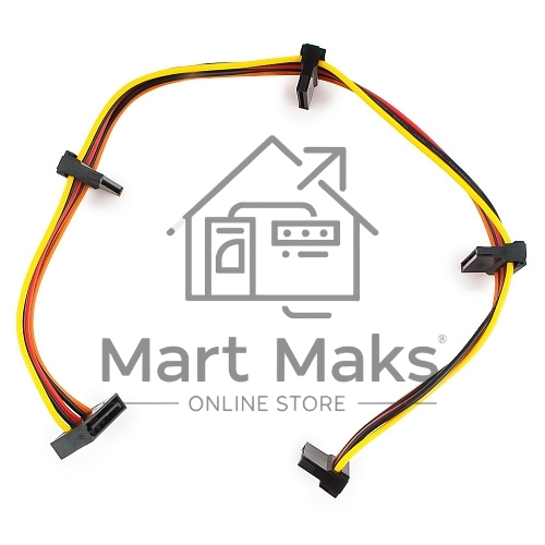 Кабель Cablexpert Кабеля питания SATA, 4x15pin(M)/15pin(F), 40см (CC-SATAMF-03)