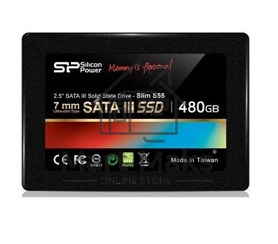 Накопитель SSD Silicon Power Slim S55, 480Gb, SATA, 2.5