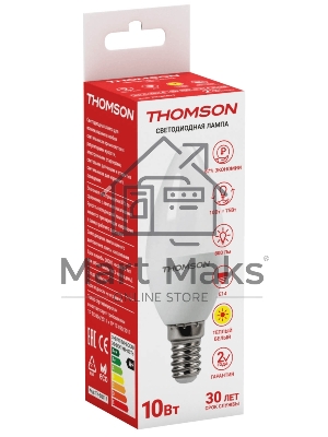 Лампа светодиодная Hiper THOMSON LED CANDLE 10W 800Lm E14 3000K TH-B2017