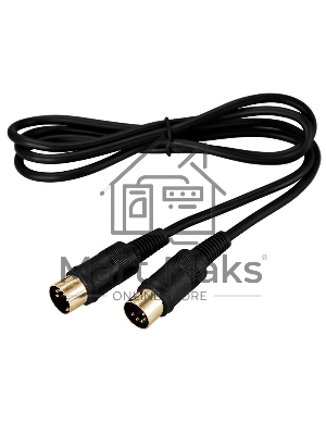 Шнур Rexant DIN 5 Pin - DIN 5 Pin, длина 1,5 метра (GOLD)