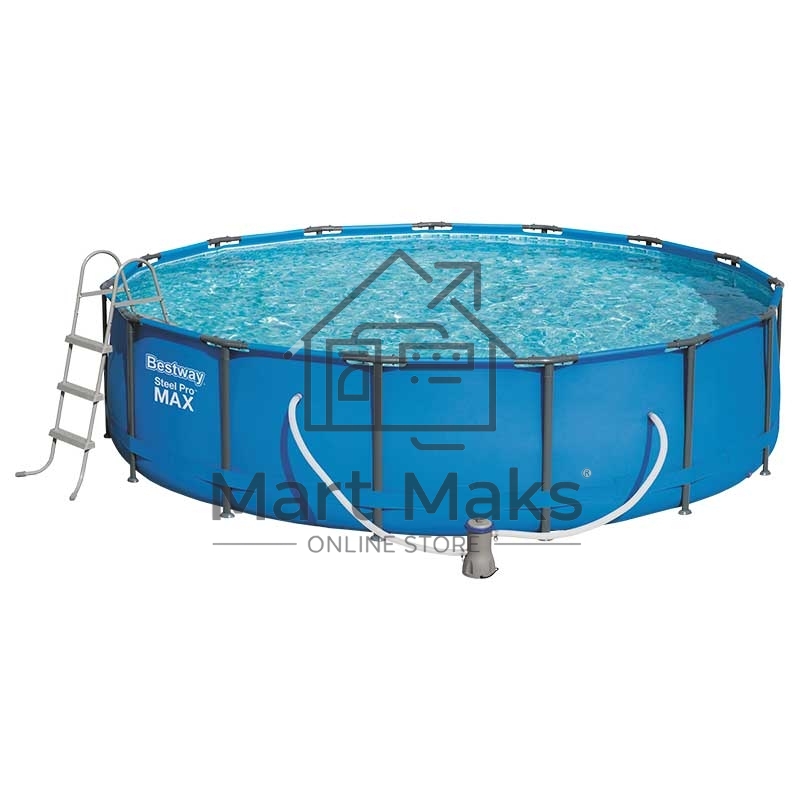 Каркасный бассейн Bestway Steel Pro Max (полный комплект) 457*107 см, 14970 л, Bestway 56488