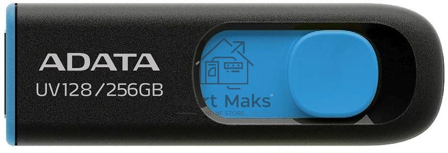 Флешка USB R/W ADATA 256GB USB 3.0 AUV128-256G-RBE черный/синий