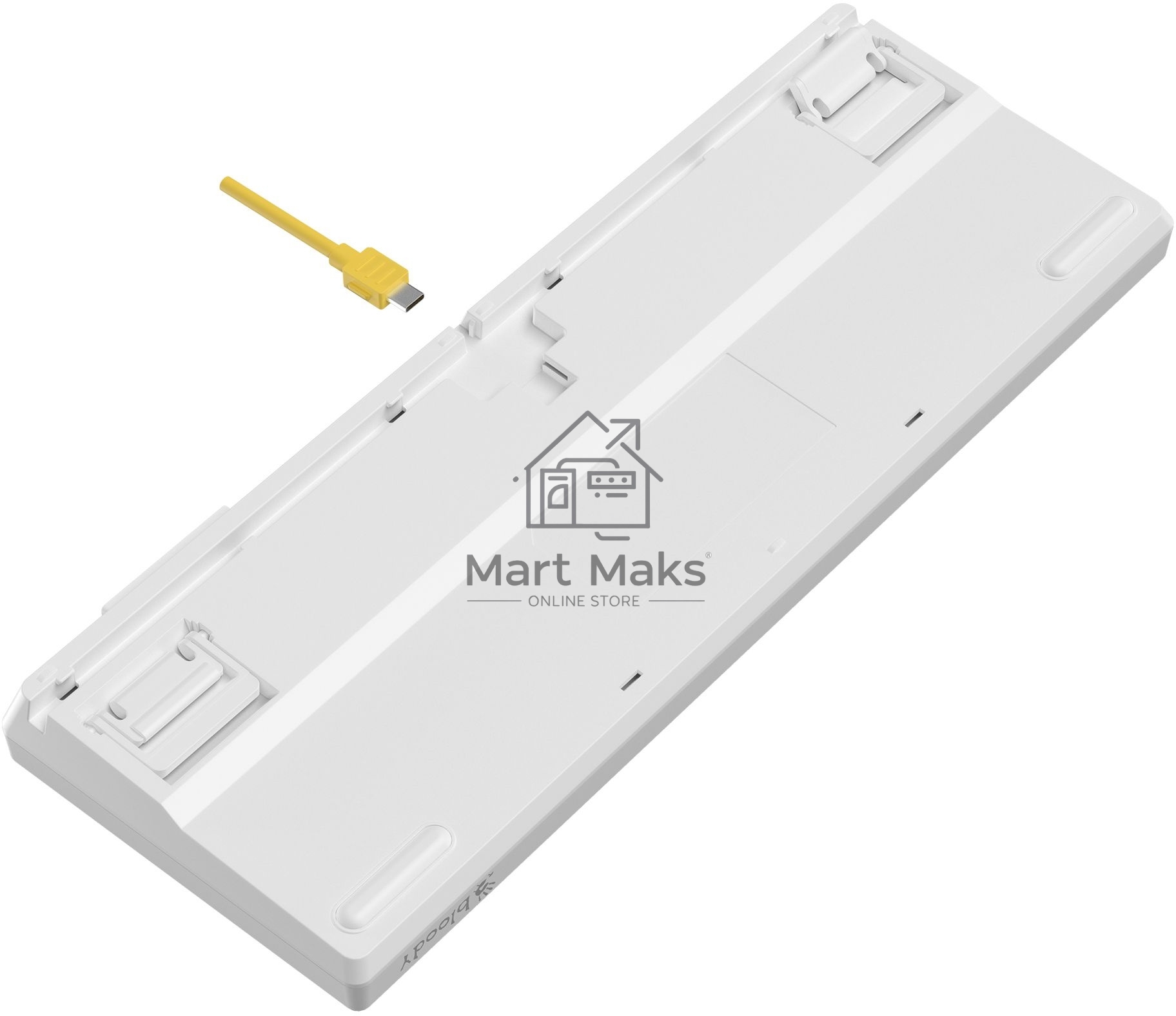 Клавиатура A4Tech Bloody S87 Energy (S87 USB ENERGY WHITE) проводная USB белый/жёлтый