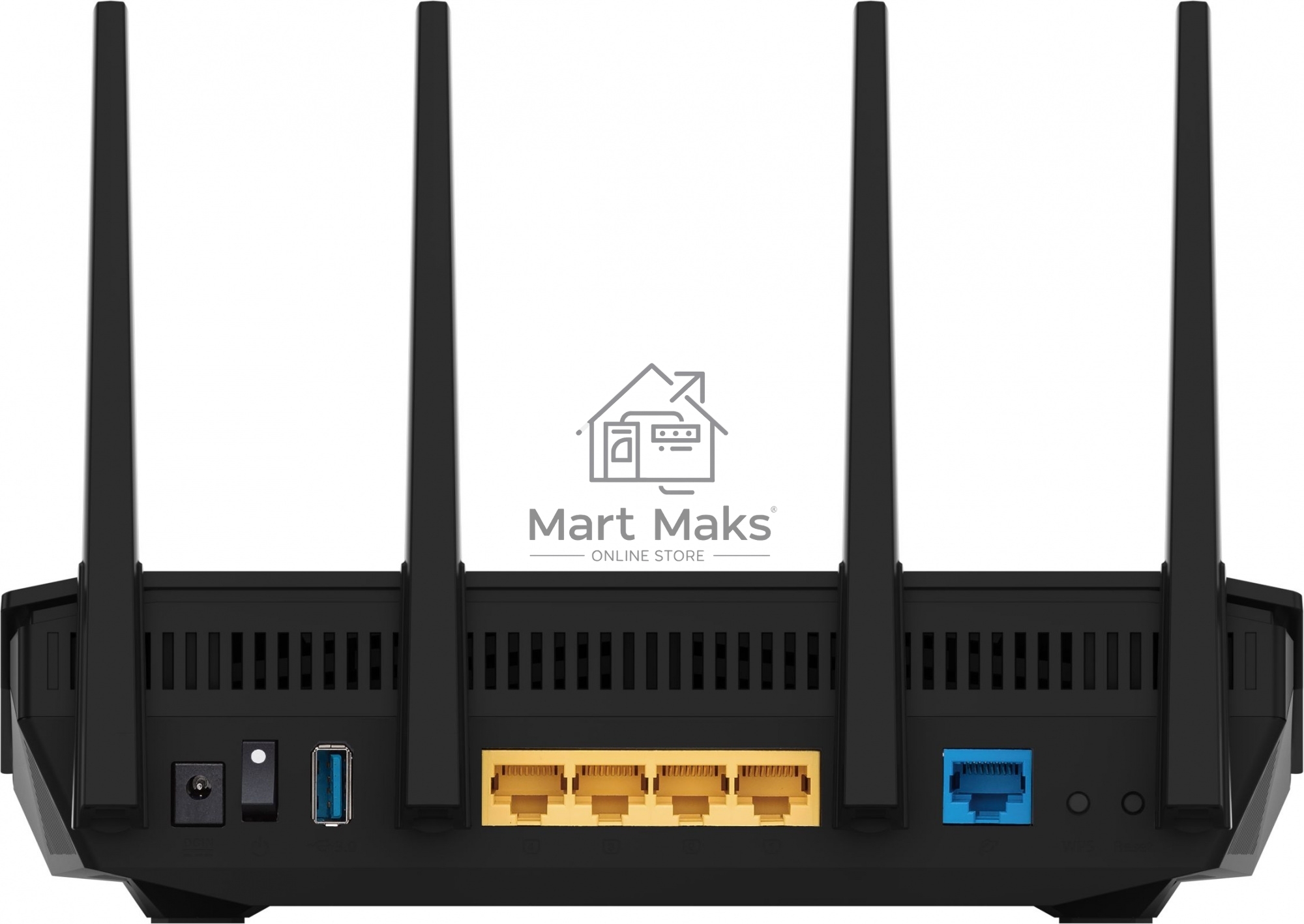 Маршрутизатор Asus RT-AX5400 AX5400 10/100/1000 компл.:устройство/крепления/адаптер черный (упак.:1шт)