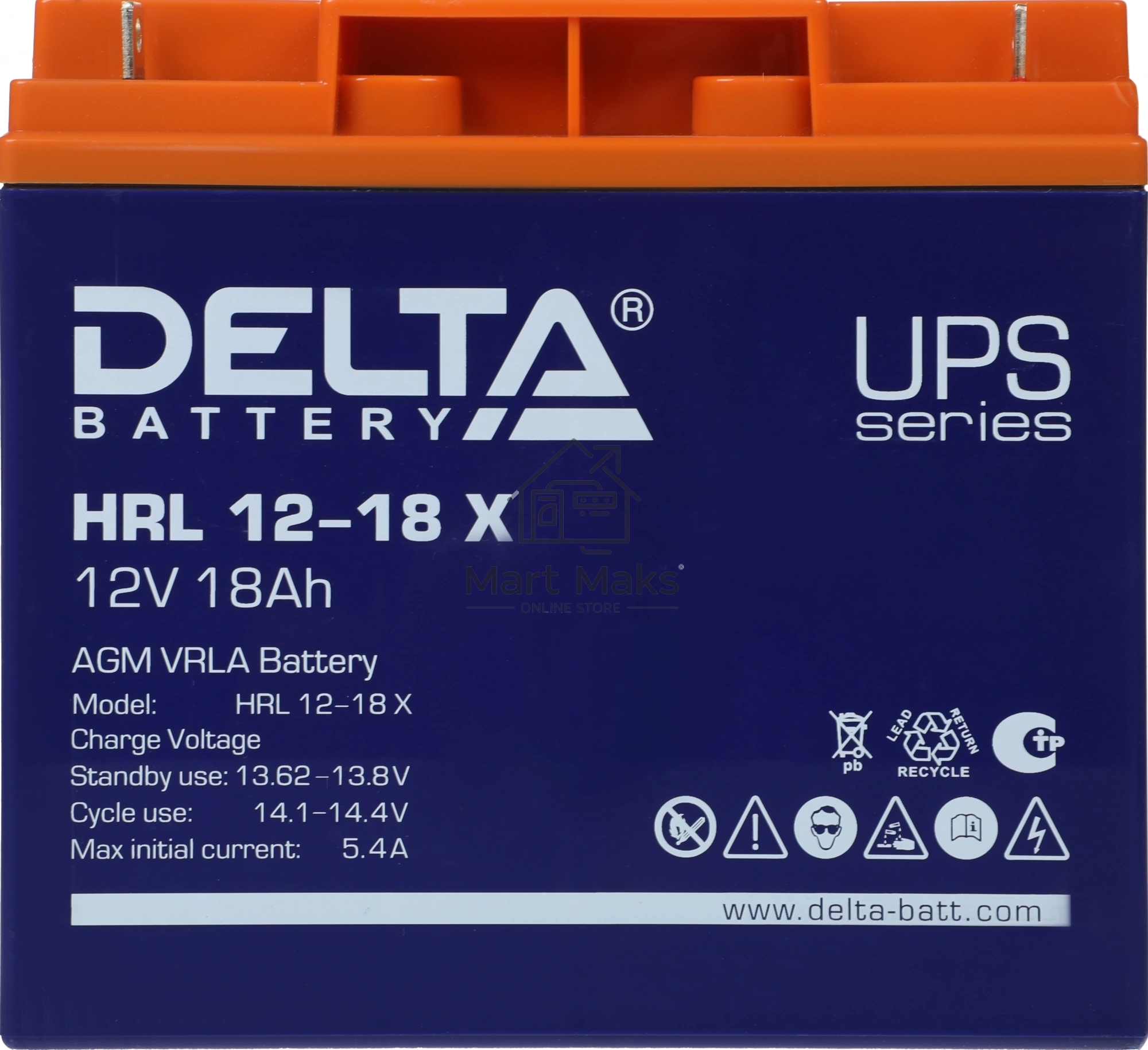 Батарея Delta HRL 12-18 X (17.8 А\ч, 12В) свинцово- кислотный аккумулятор