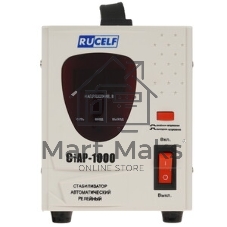 Стабилизатор напряжения Rucelf CTAP-1000VA 1000ВА, диапазон 140-270,однофазный,управление релейное, дисплей,точность 220+-6%, КПД 98%.