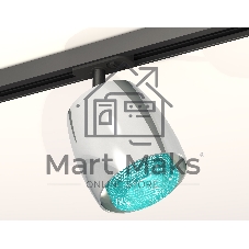 Светильник Ambrella light XT1143010 PSL/BL/SBK серебро полированное/голубой/черный песок MR16 GU5.3 (A2537, C1143, N7194)