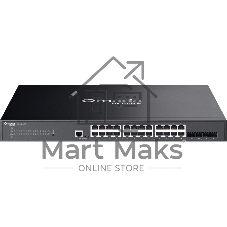 Коммутатор TP-Link Omada SG3428XMPP, 24×2.5 Гбит/с + 4×10 Гбит/с SFP+, управляемый