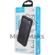 Портативный аккумулятор HOCO J153A 20000mAh 2USB+1Type-C+1micro USB 2.0, черный
