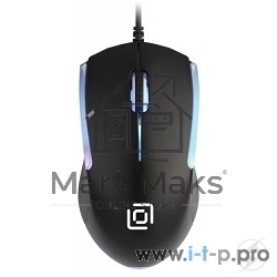 Мышь проводная Oklick 245M черный, 1000 dpi, USB, кнопки - 3