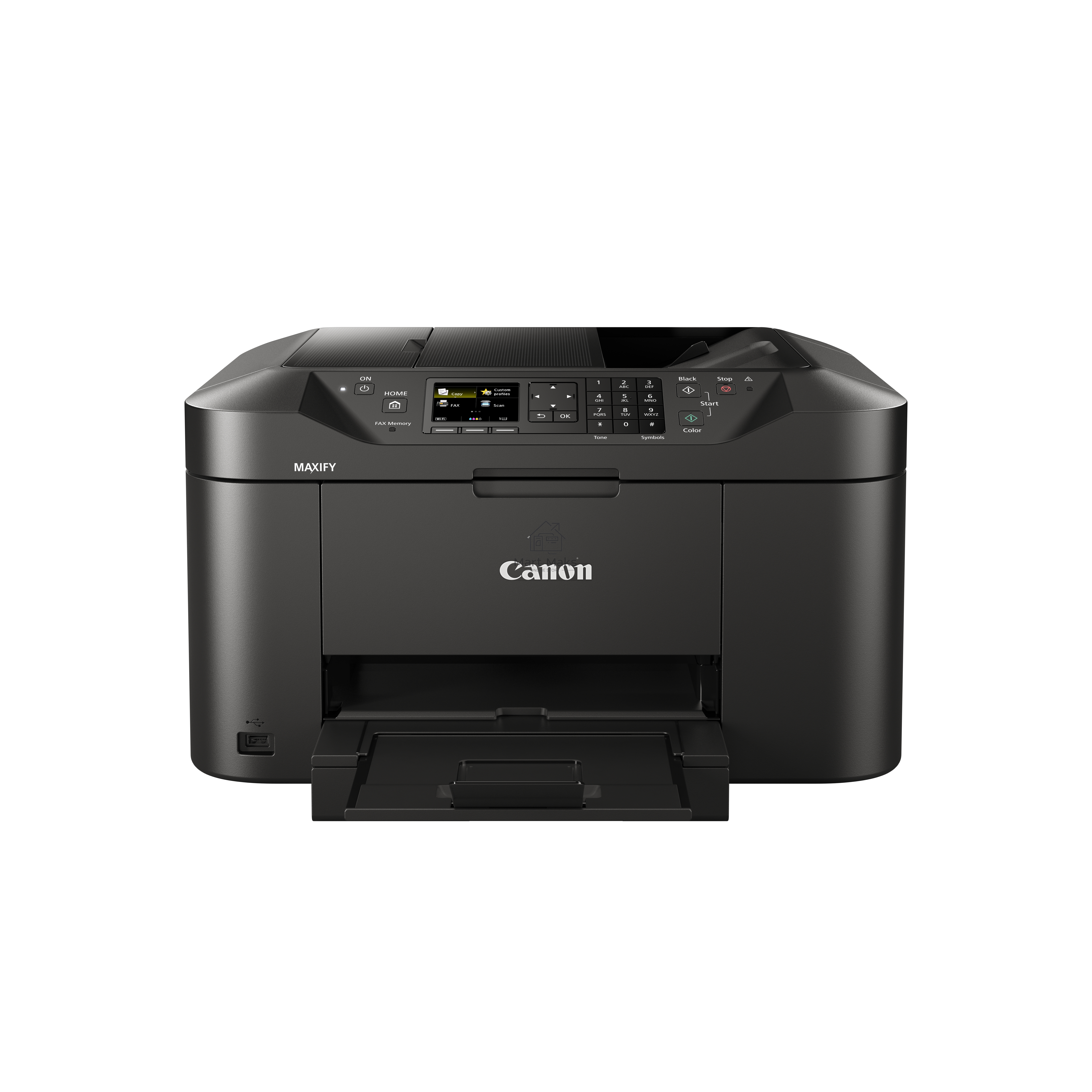 МФУ струйный Canon MAXIFY MB2140 (0959C007), А4, цветная, печ. 19 стр/мин. (ч/б) 13 стр/мин. (цветн.), скан. до 18 стр/мин. (ч/б) 15 стр/мин (цветн), 600 x 1200 dpi (принтер), 1200x1200dpi (сканер), USB, Wi-Fi