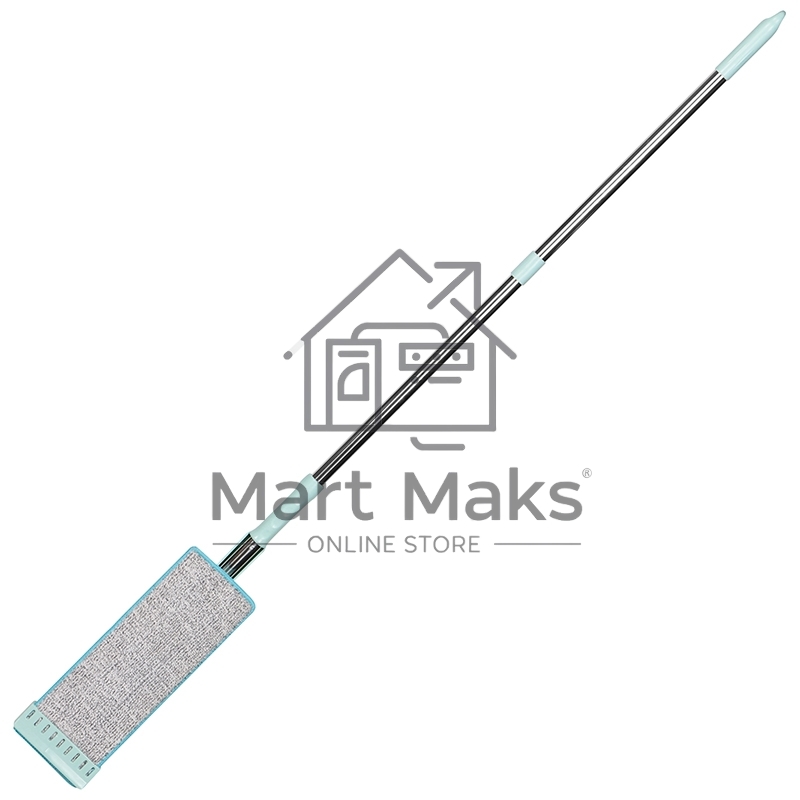 Швабра для пола Рыжий кот WRING SIMPLE с механизмом отжима и насадкой из микрофибры