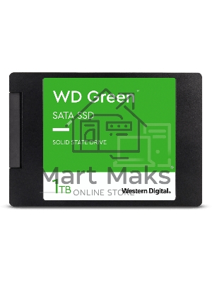 Накопитель SSD WD Green WDS100T3G0A, 1000Gb, SATA III, 2.5