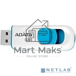 Флешка USB R/W ADATA R/W 16Gb C008 AC008-16G-RWE USB2.0 белый