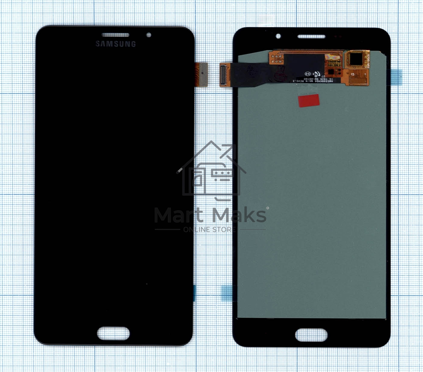 Дисплей для Samsung Galaxy A9 Pro (2016) SM-A910 oled small size черный