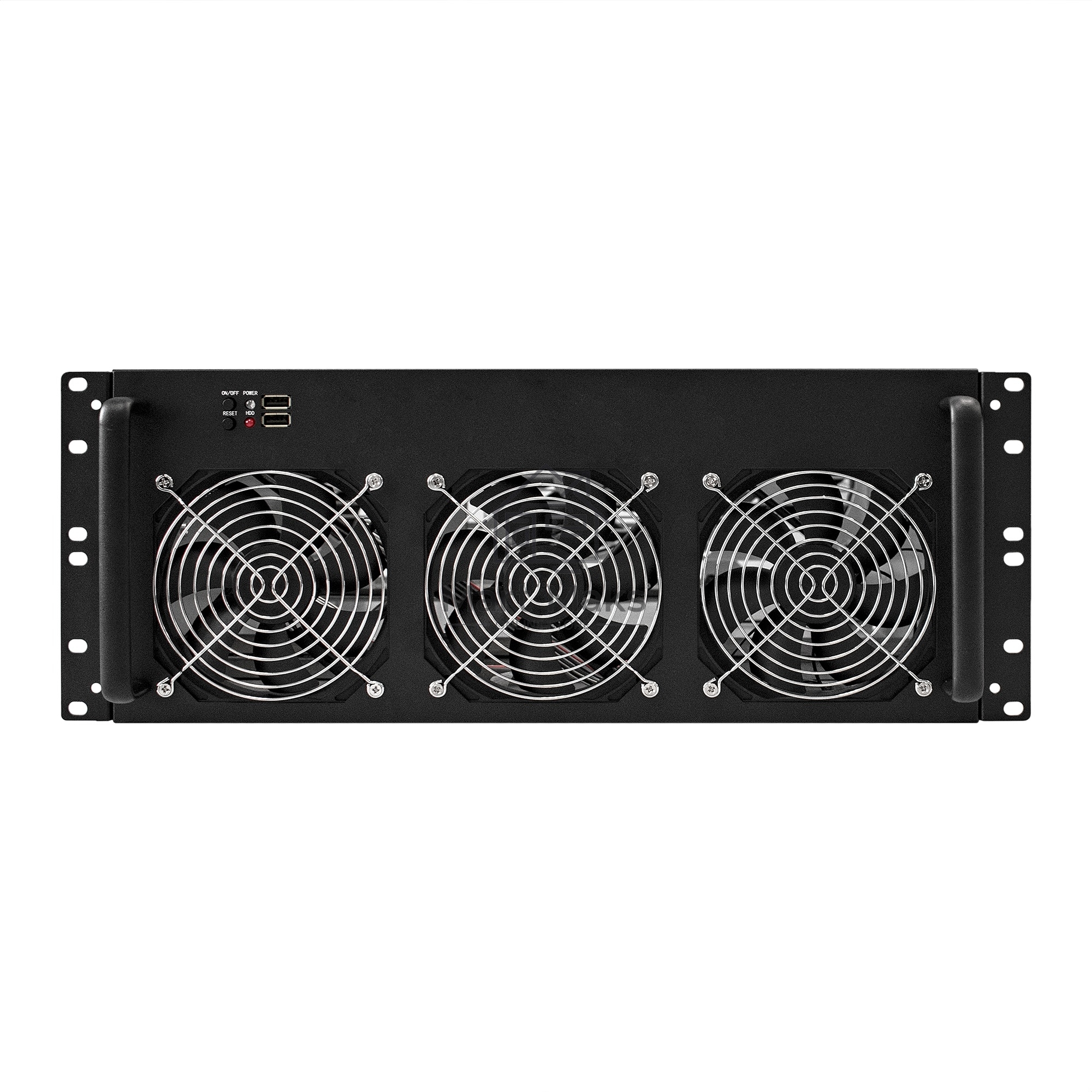 Корпус для майнинга ExeGate EX288960RUS Pro 8-650 без БП, 2*USB, 6*fan 120мм, места под: 8 видеокарт, 1 БП